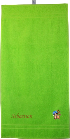 Dětský ručník s výšivkou a jménem QUALITY 400 g/m2 - PEJSEK S KOSTÍ