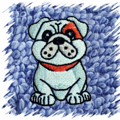 Dětský ručník s výšivkou - BULLDOG