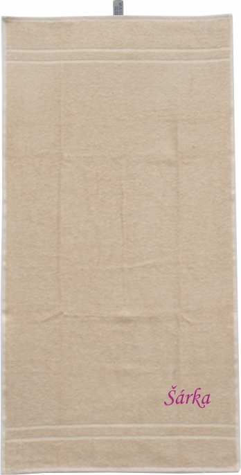 Ručník se jménem QUALITY 400 g/m2 - Sand varianta B