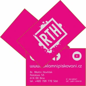 Kovová vizitka - magenta