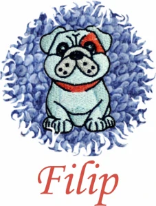 Dětská osuška s výšivkou a jménem QUALITY 400 g/m2 - BULLDOG