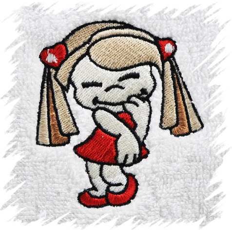 Dětský ručník s výšivkou - HOLČIČKA S CULÍKY typ 2