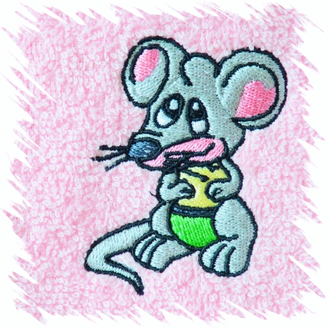 Dětský ručník s výšivkou - MYŠKA typ 2