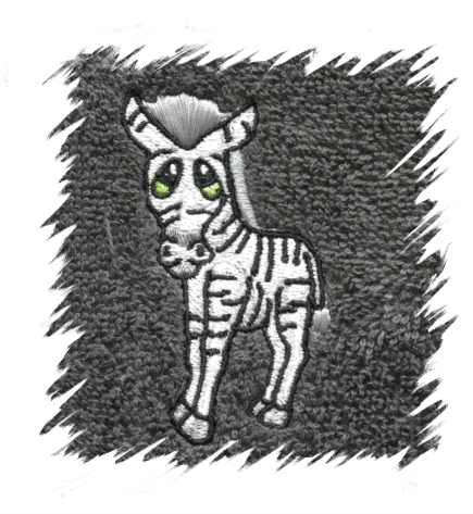 Dětský ručník s výšivkou - ZEBRA typ 2