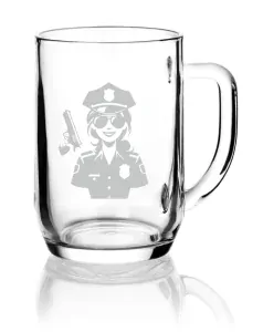 Půllitr s motivem - POLICISTKA