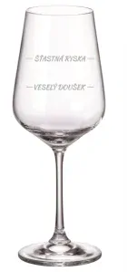 Sklenice s textem - ŠŤASTNÁ RYSKA