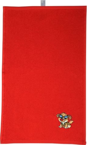 Dětský ručník s výšivkou - PEJSEK S BRÝLEMI typ 2