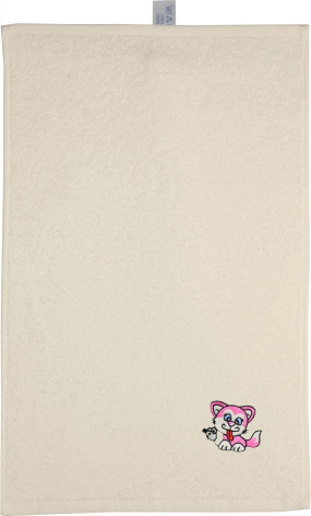 Dětský ručník s výšivkou - KOČIČKA S MYŠÍ typ 2