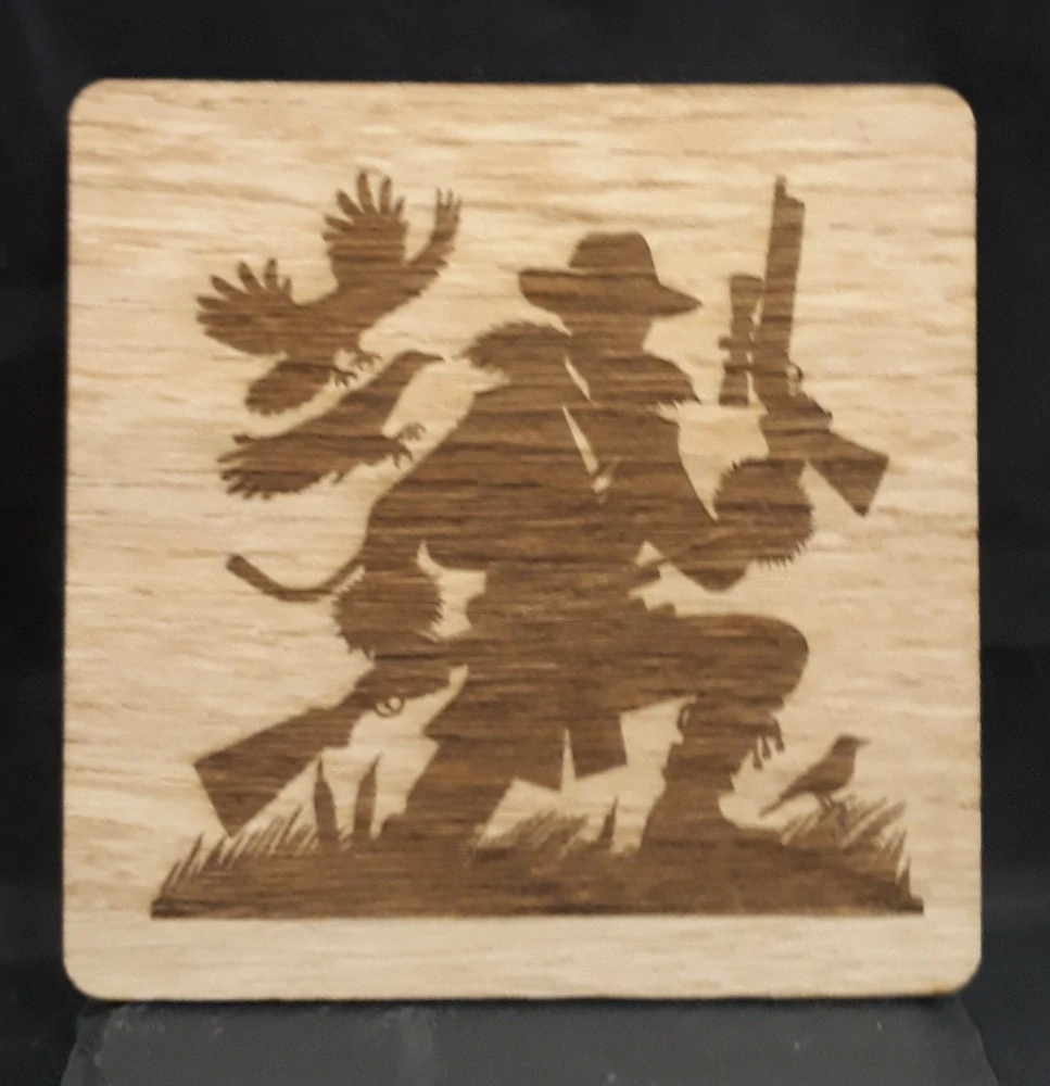 Podtácek hranatý z dubu 10x10cm