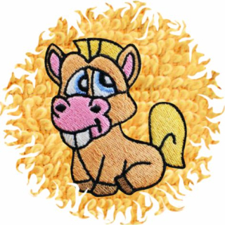 Dětská osuška s výšivkou QUALITY 400 g/m2 - SEDÍCÍ KONÍK