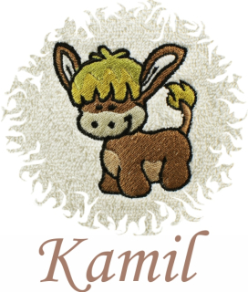 Dětská osuška s výšivkou a jménem QUALITY 400 g/m2 - OSLÍK