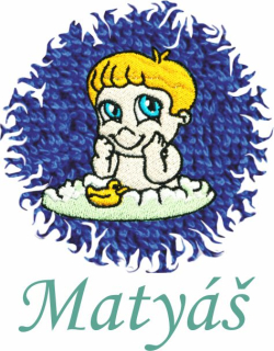 Dětská osuška s výšivkou a jménem QUALITY 400 g/m2 - DÍTĚ S KAČENKOU